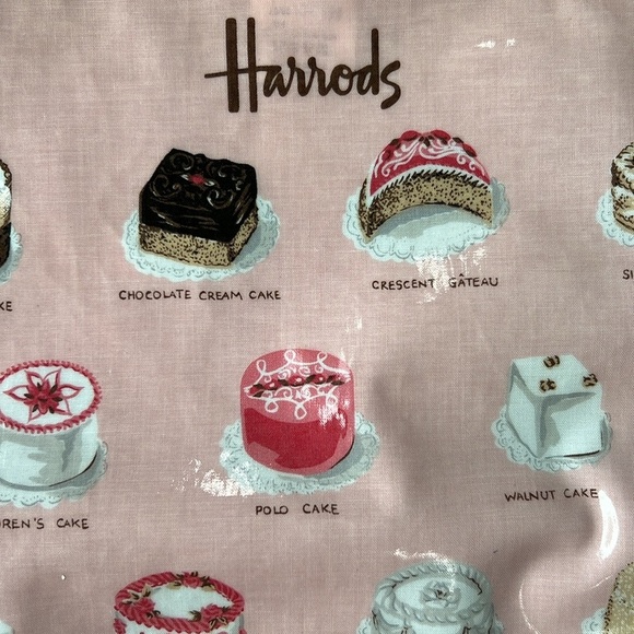 Harrods Tote Pink Tote Bag Afternoon Tea at Harrods Cakes Shopping Bag - Picture 3 of 11